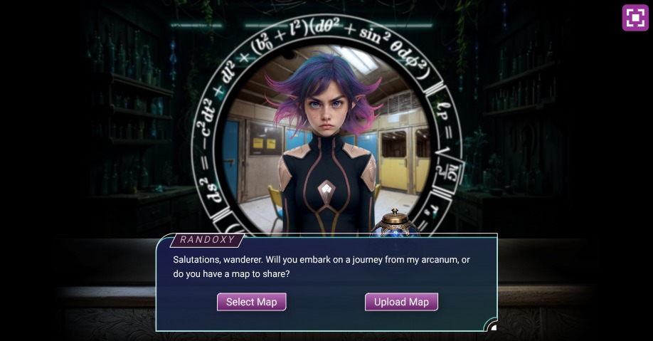 Zapp: portal girl: ring bell+typewrite + choose map (idea to upload map) ENG | ZIM JavaScript Canvas Framework - Code Creativity