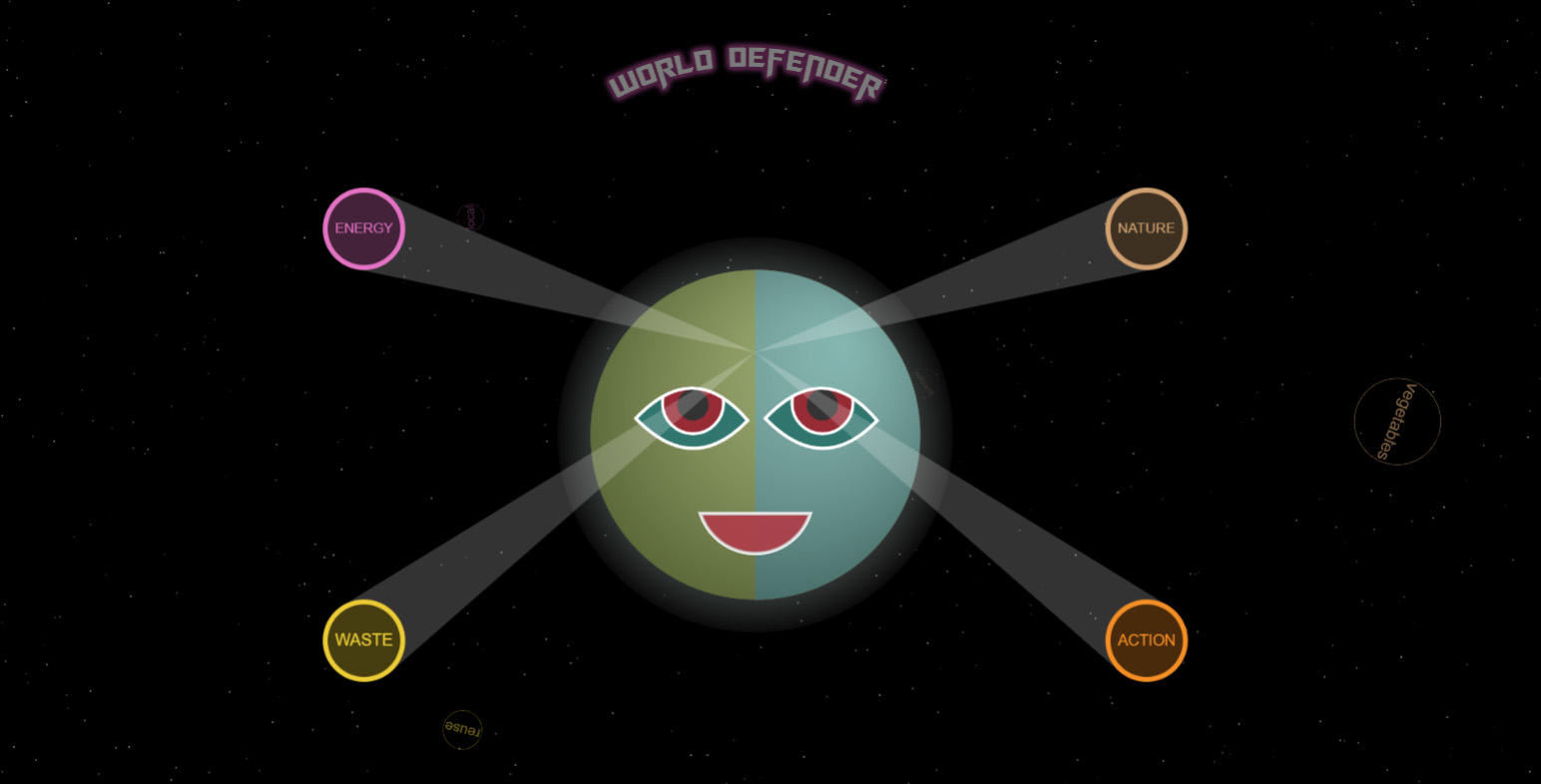 World Defender - Environmental Game made with the ZIM JavaScript Canvas Framework for Extinction Rebellion Art Auction in Hamilton Ontario Canada
