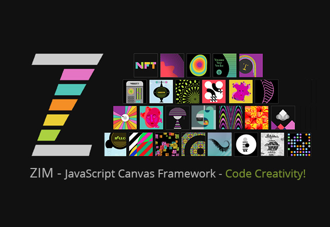 ZIM JavaScript Canvas Framework - Code Creativity!