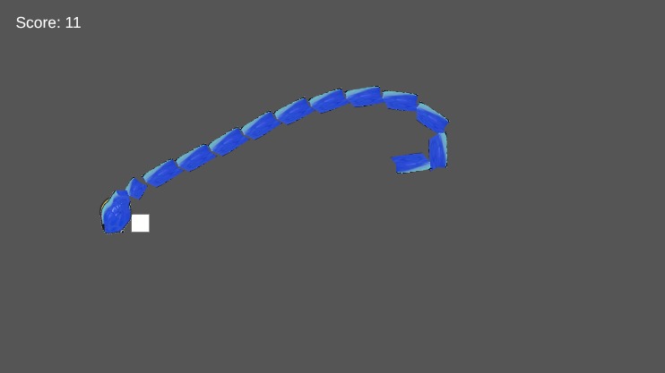 Zapp: snake slang BLUE SLOW + distance speed hit - wordt langer zoals zimjs.com/kids | ZIM JavaScript Canvas Framework - Code Creativity