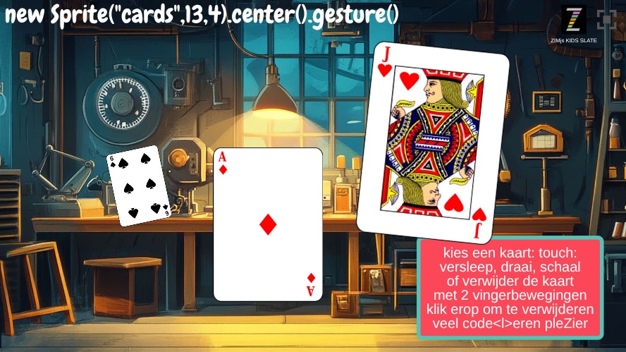 Zapp: GESTUREcard=TOUCH new Sprite(