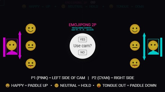 Zapp: EmojiPong: faceboxes happ - neutral - tongue out, make it go up-stop-down | ZIM JavaScript Canvas Framework - Code Creativity