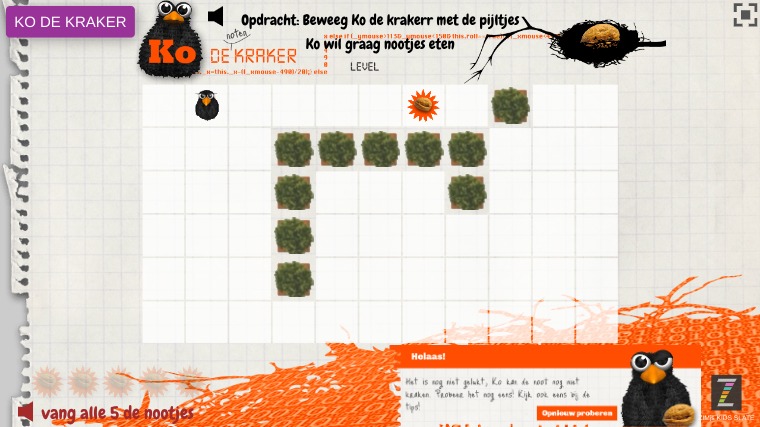 Zapp: ko de kraker (made in ZIM) org kodekraker.watnou.nl : vang 5 noten | ZIM JavaScript Canvas Framework - Code Creativity