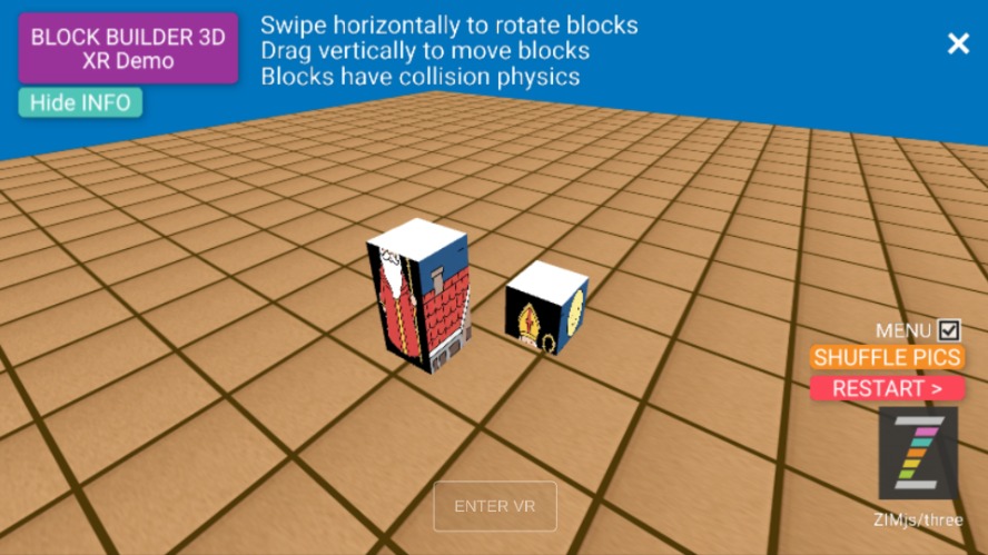 Zapp: 3Dblockpuzzle SINT 4pics: click+drag left/right (brown tiles) EN-ground | ZIM JavaScript Canvas Framework - Code Creativity