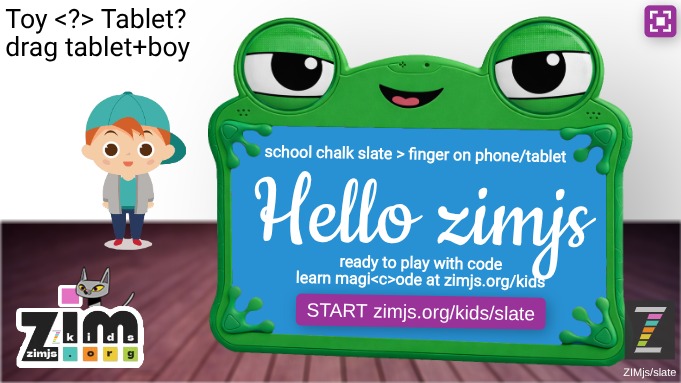 Zapp: Toy <?> Tablet: what do you think to choose from? ToyStory5 idea 1280 EN | ZIM JavaScript Canvas Framework - Code Creativity