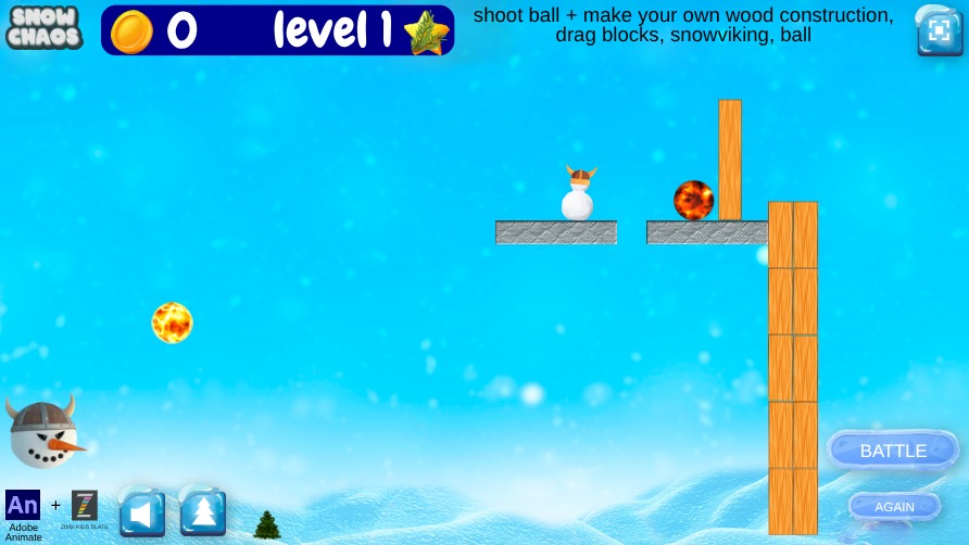 Zapp: snow chaos basis game: (remake of original game) (does not remove by hit) | ZIM JavaScript Canvas Framework - Code Creativity