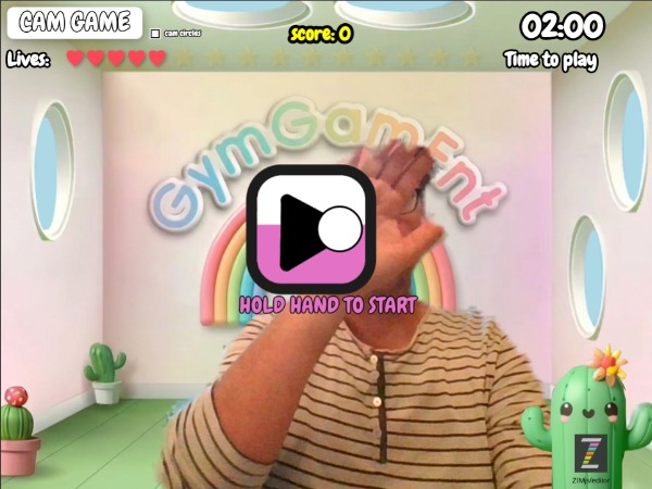 Zapp: GymGamEnt/play game : box +hand+stars+healt (1024x768 blurred edge) | ZIM JavaScript Canvas Framework - Code Creativity