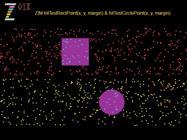 Zapp: <span style=color:#995599>018</span><br>ZIM 018 - New Hit Tests | ZIM JavaScript Canvas Framework - Code Creativity