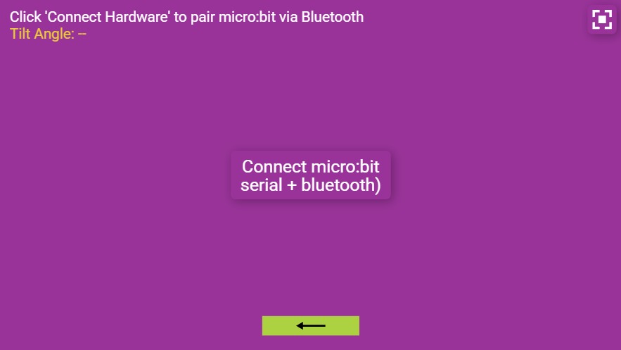 Zapp: TILT micro:bit Pong: paddle +arrow <left-right>+ angle + FULLscreen noball | ZIM JavaScript Canvas Framework - Code Creativity