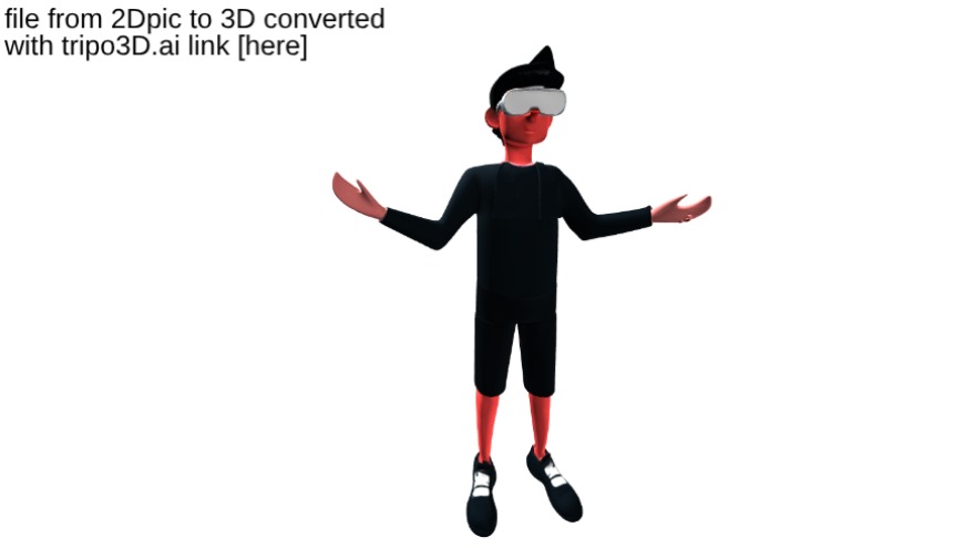 Zapp: ventje met armen wijd (van de VR inspiratiegids) in 3D | ZIM JavaScript Canvas Framework - Code Creativity