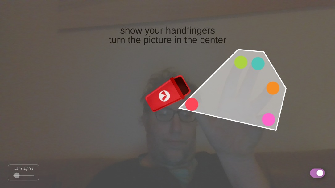 Zapp: CAM shows all 5 fingers + white diamand turns Pic(