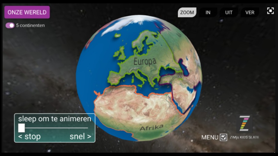 Zapp: 3D wereld (geen labels/info) animeer <stop-snel> (ZIM THREE HUD) NL | ZIM JavaScript Canvas Framework - Code Creativity