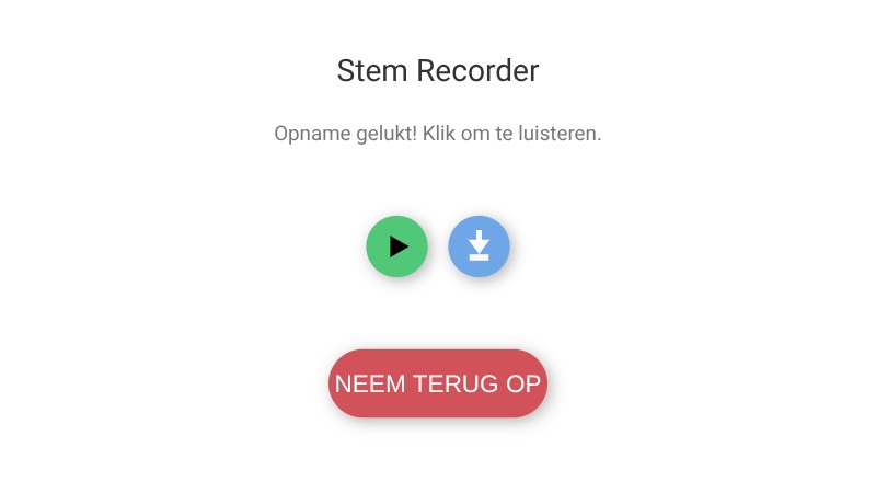 Zapp: STEM opnemen + downloaden: van je geluid en daarna afspelen/download.mp3 | ZIM JavaScript Canvas Framework - Code Creativity
