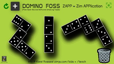 Zapp: DOMINO FOSS GREEN 0 1 2 3 4 5 6 (gesture) | ZIM JavaScript Canvas Framework - Code Creativity