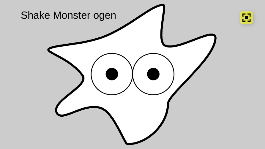 Zapp: ShakeMonster blob + ogen (bewegen als je beweegt met je smartphone) | ZIM JavaScript Canvas Framework - Code Creativity