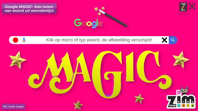 Zapp: Google MAGIC 1280x720 (Zoete Zusjes toveren unicor, lolly, chips uit film) | ZIM JavaScript Canvas Framework - Code Creativity
