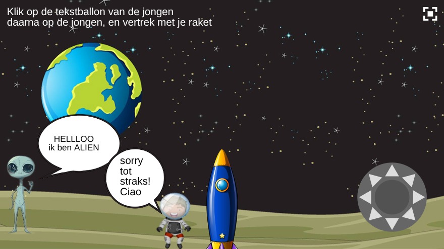 Zapp: DPad() duim doet je raket vliegen binnen boundary:S (stage) axis:all backing | ZIM JavaScript Canvas Framework - Code Creativity