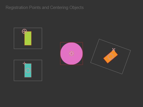 Zapp: <span style=color:#995599>Bits</span><br>Registration Points and Centering Objects | ZIM JavaScript Canvas Framework - Code Creativity