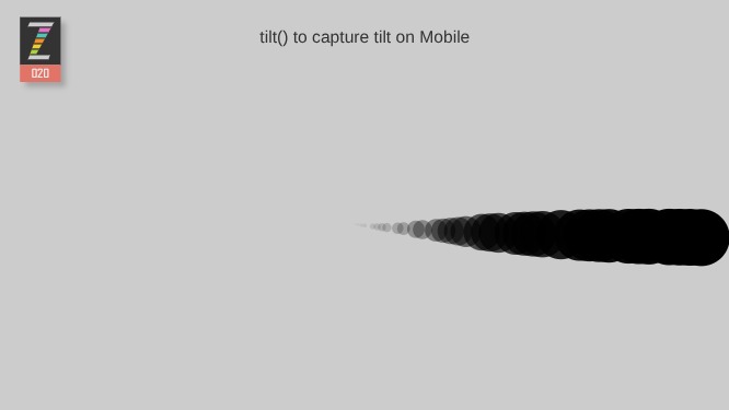 Zapp: ZIM 020 Tilt: move circle left and right wit tilt of your screen | ZIM JavaScript Canvas Framework - Code Creativity
