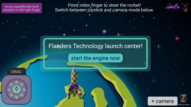 Zapp: superRocket FTI GAME green+red apples (octostudio dpad+cam2fingers)120s | ZIM JavaScript Canvas Framework - Code Creativity