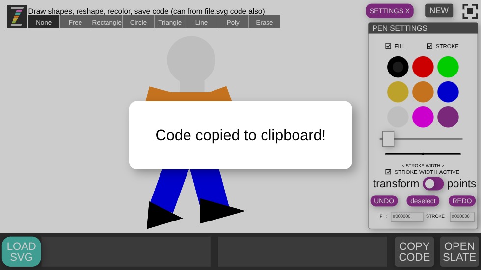 Zapp: ZIM Shapes drawing:free/rect/circle/triangle/line/poly+erase+select (vers.4) | ZIM JavaScript Canvas Framework - Code Creativity