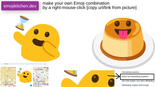 Zapp: emojikitchen.dev (github) combines multiple into one new Pic(