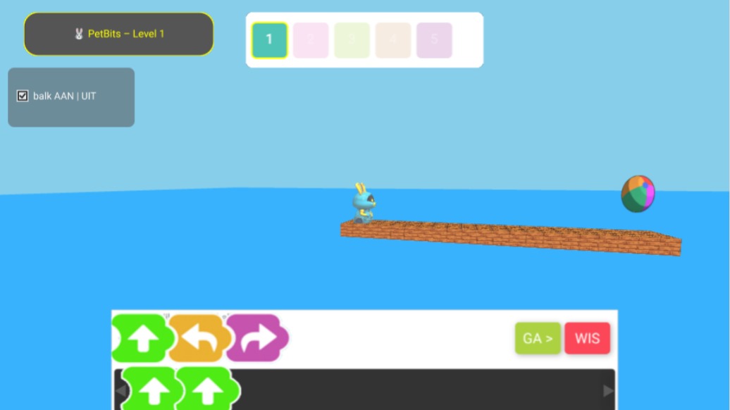 Zapp: PetDigits: Konijn 3D : wandel vooruit naar bal (versie 1:horizontaal) | ZIM JavaScript Canvas Framework - Code Creativity