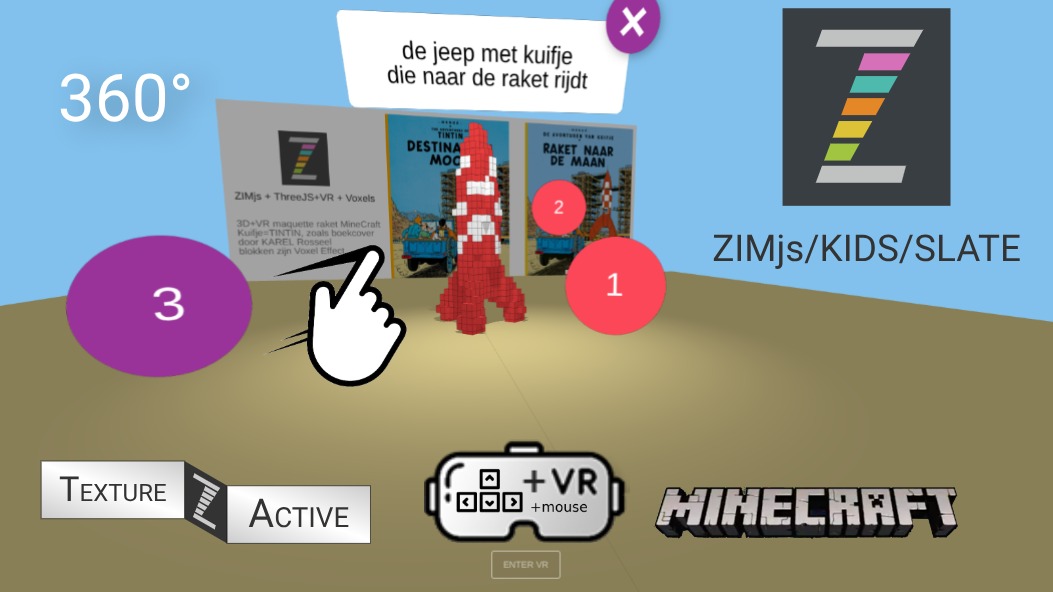Zapp: Voxel Rocket, (TINTIN) Kuifje zijn rocket als minecraft blokken (3 annotaties) | ZIM JavaScript Canvas Framework - Code Creativity