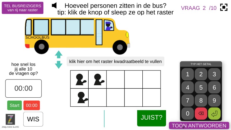 Zapp: BUS: aantal/getal reizigers (not dropping correct back) versie1 | ZIM JavaScript Canvas Framework - Code Creativity