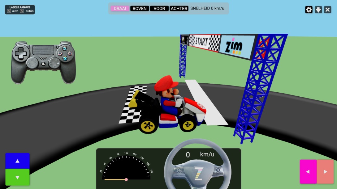 Zapp: 3D Multi4Mario+Dino+Princ.+Sonic+HIT: 8circuit: 3Dlobby(+wheelsTurn2pic) | ZIM JavaScript Canvas Framework - Code Creativity