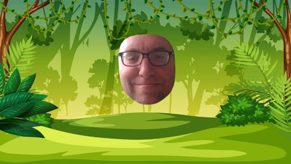Zapp: Video with only the face on backing : in the wood | ZIM JavaScript Canvas Framework - Code Creativity
