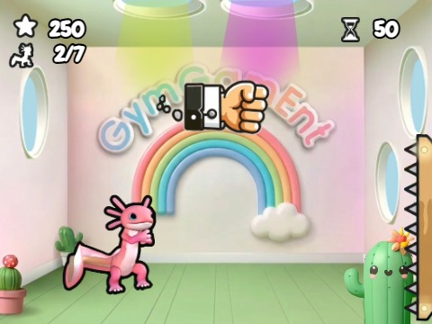 Zapp: GymGamEnt : hand+machine.animate()+cactus+monster(Sprites)(noCam) | ZIM JavaScript Canvas Framework - Code Creativity