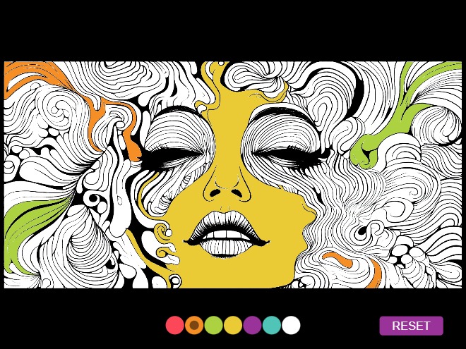Zapp: <span style=color:#995599>Demo</span><br>Coloring a Picture - with Reset | ZIM JavaScript Canvas Framework - Code Creativity