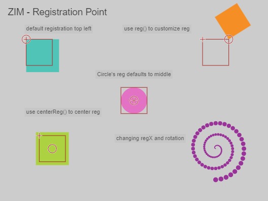 Zapp: <span style=color:#995599>Demo</span><br>Registration Points | ZIM JavaScript Canvas Framework - Code Creativity