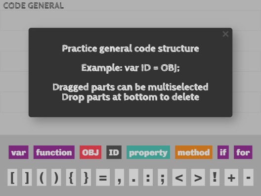 Zapp: <span style=color:#995599>CodePen</span><br>Drag and Drop Code Syntax Explorer | ZIM JavaScript Canvas Framework - Code Creativity