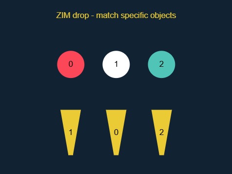 Zapp: Matching objects with drag and dropTargets | ZIM JavaScript Canvas Framework - Code Creativity