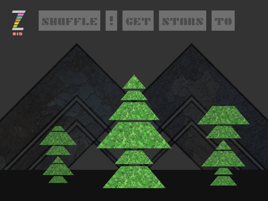 Zapp: <span style=color:#995599>019</span><br>ZIM 019 - Shuffler - Happy Holiday Tree Shuffle | ZIM JavaScript Canvas Framework - Code Creativity