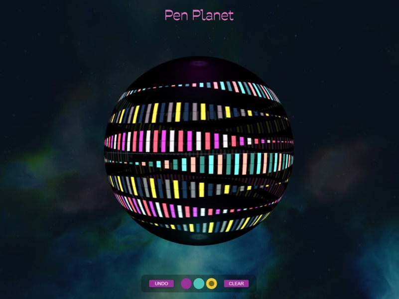 Zapp: Pen Planet - TextureActive with Pen | ZIM JavaScript Canvas Framework - Code Creativity