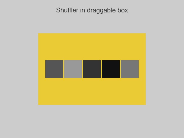 Zapp: Shuffler in Draggable Box | ZIM JavaScript Canvas Framework - Code Creativity