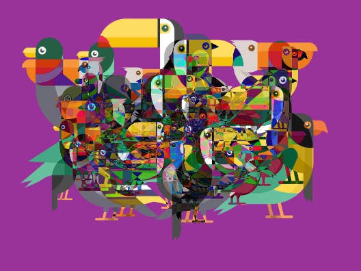 Zapp: <span style=color:#995599>CodePen</span><br>Birds react to Mouse | ZIM JavaScript Canvas Framework - Code Creativity