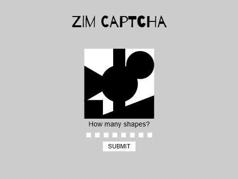 Zapp: ZIM Captcha Custom Class | ZIM JavaScript Canvas Framework - Code Creativity