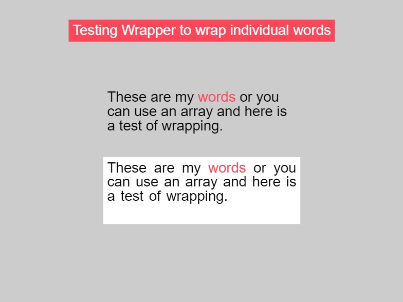 Zapp: <span style=color:#995599>Help</span><br>Justify Text with Wrapper and Treat Words Individually | ZIM JavaScript Canvas Framework - Code Creativity