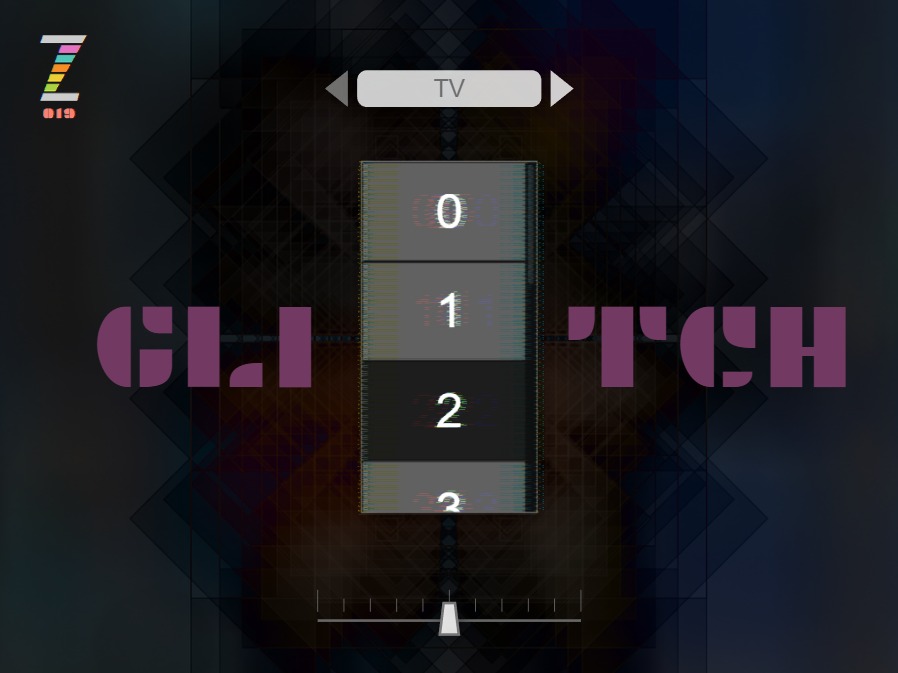 Zapp: <span style=color:#995599>019</span><br>ZIM 019 - Glitch! | ZIM JavaScript Canvas Framework - Code Creativity