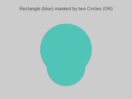 Zapp: <span style=color:#995599>Help</span><br>Rectangle masked by two Circles - OR | ZIM JavaScript Canvas Framework - Code Creativity